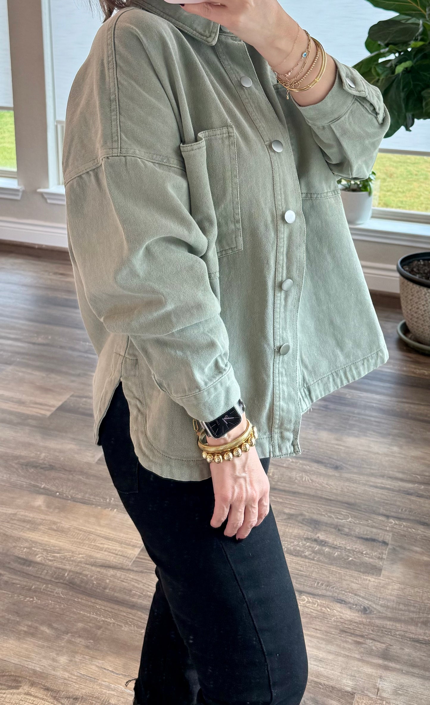 Marisa Button Down Shacket