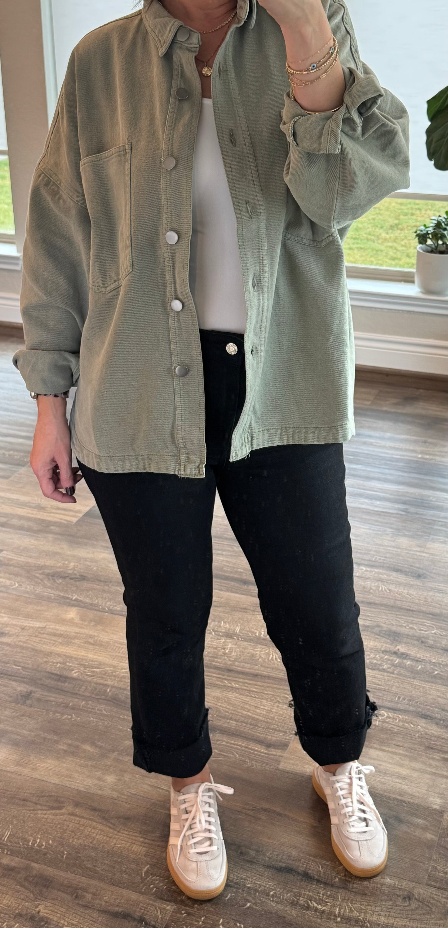 Marisa Button Down Shacket