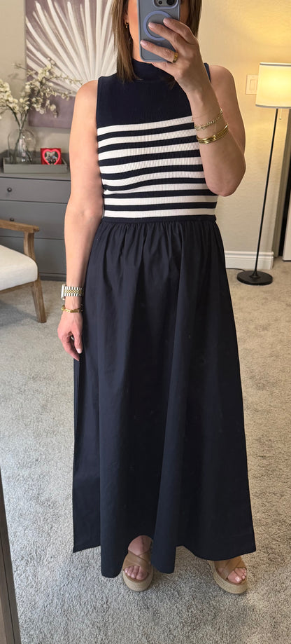 Cynthia Sleeveless Mock-Neck Maxi Dress