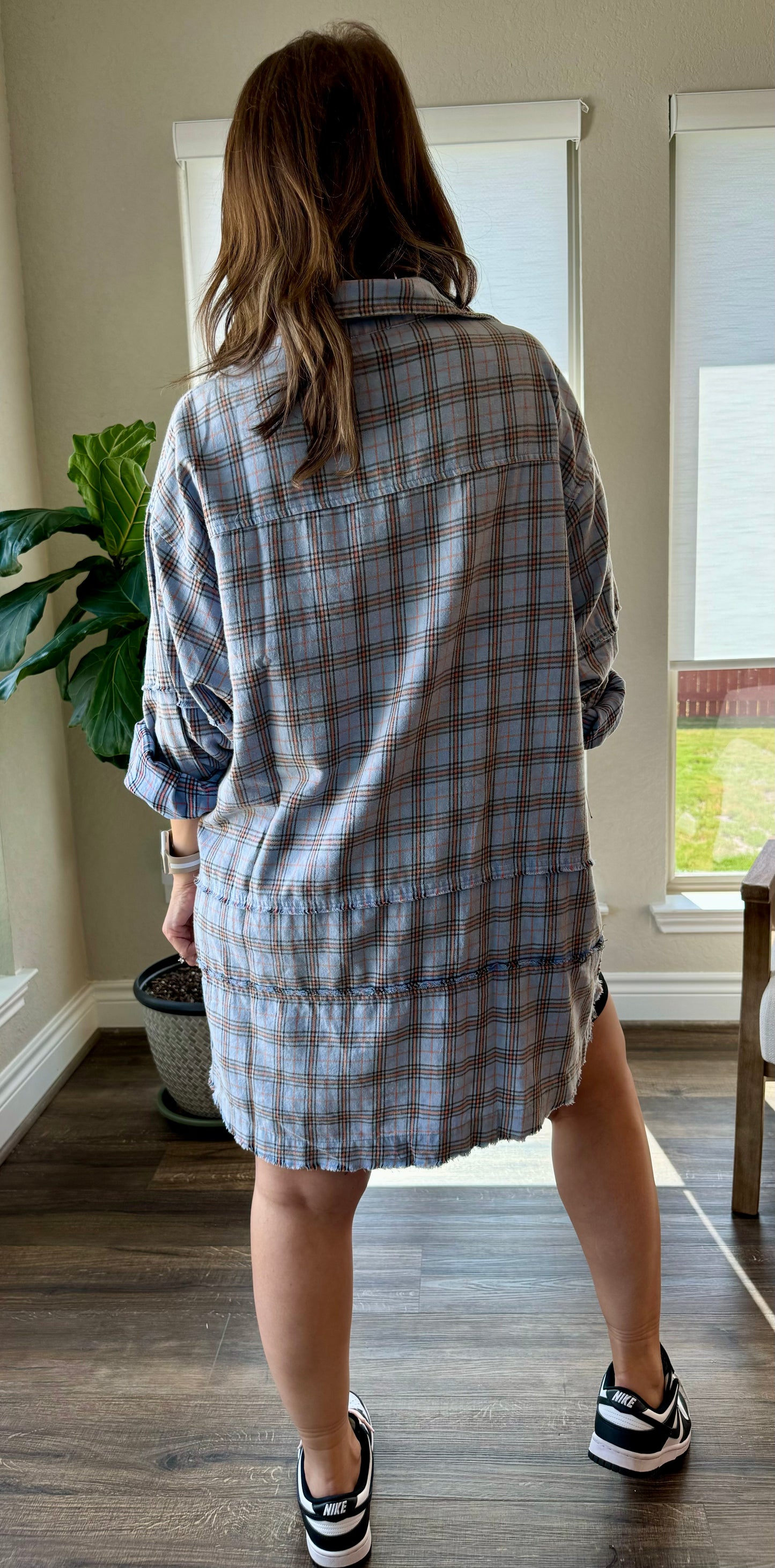 Andie Washed Button Shirt/Peri Blue