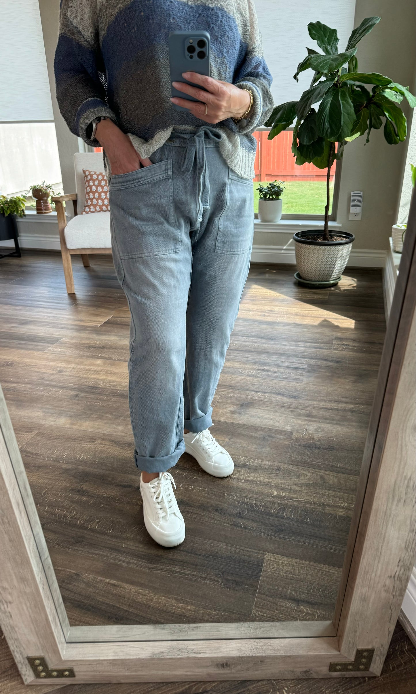 Knotted Denim Pants/FINAL SALE