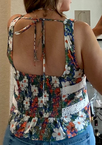 Laney Floral Sleeveless Top/FINAL SALE
