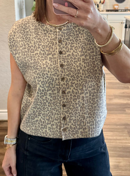Savanna Leopard Print Vest Top