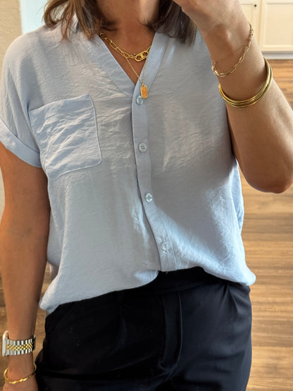 Beth Short Sleeve Button Down Shirt