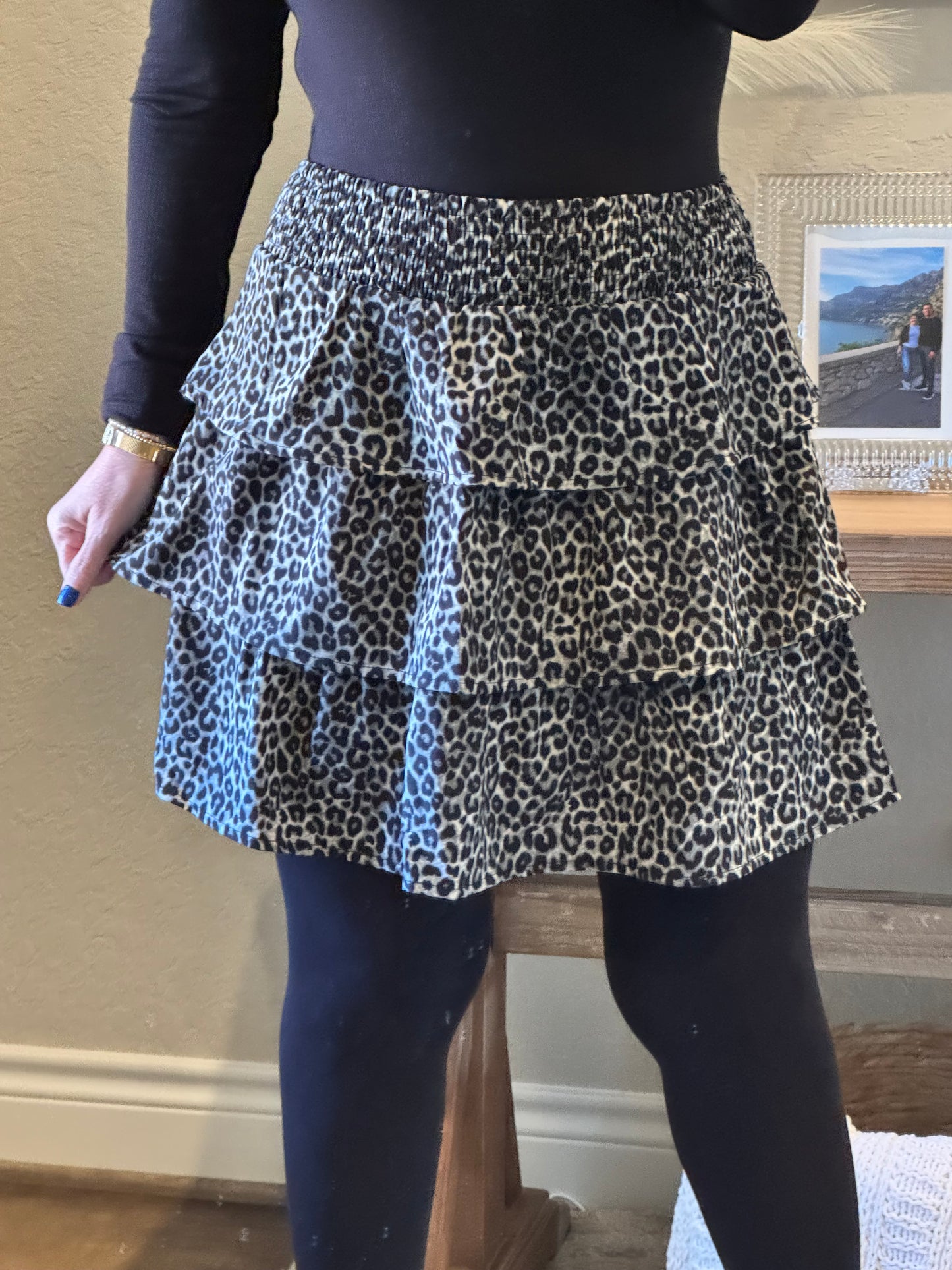 Lizzie Leopard Print Skirt