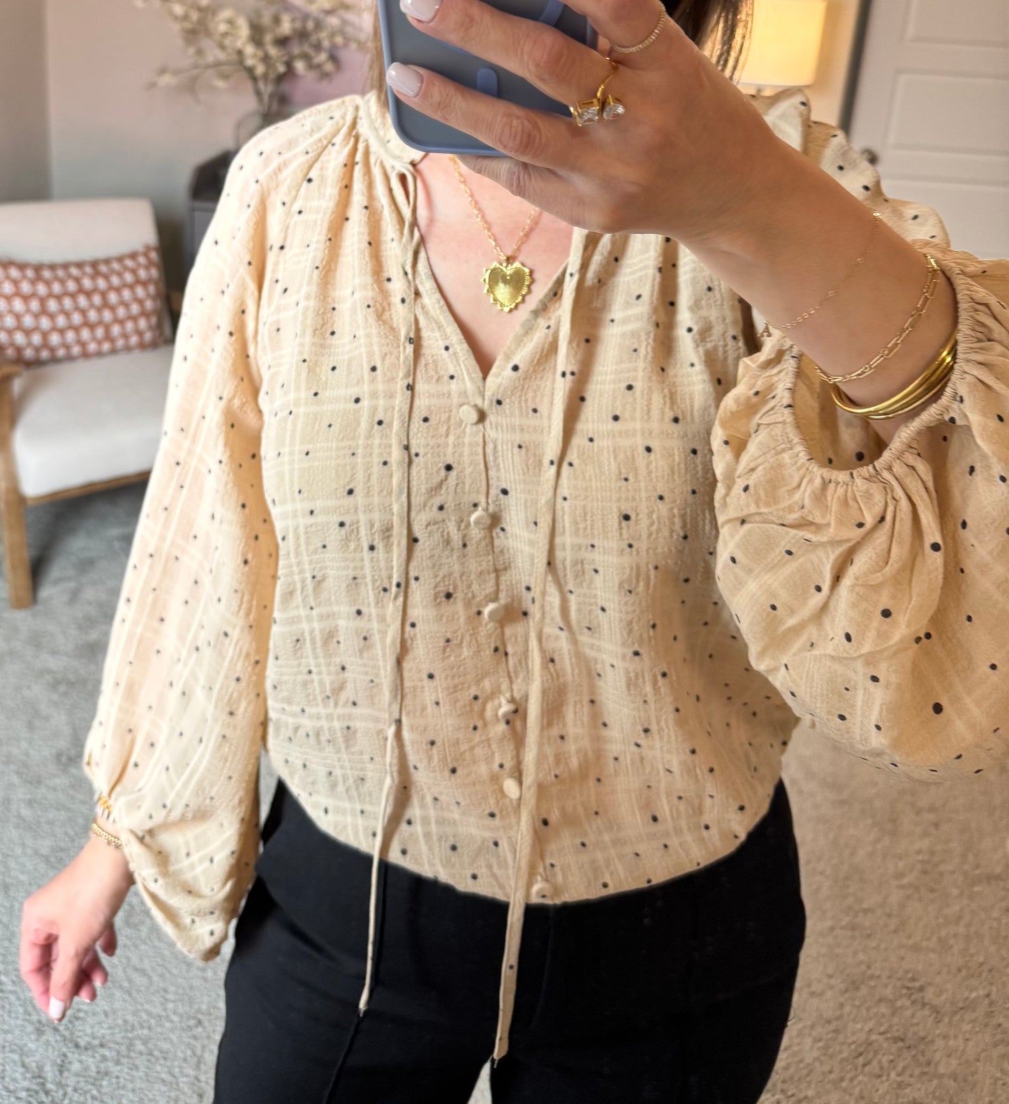 Simply Spotted Polka Dot Blouse