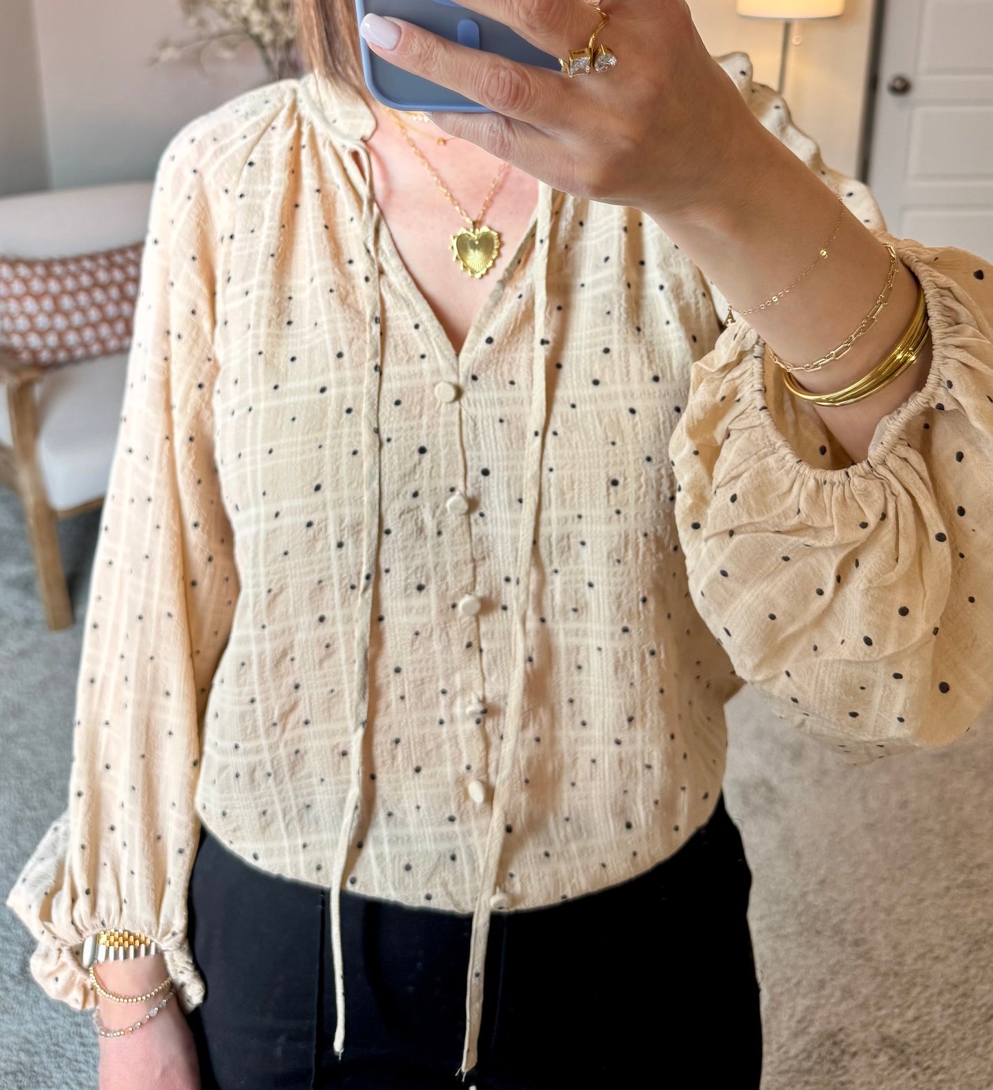 Simply Spotted Polka Dot Blouse