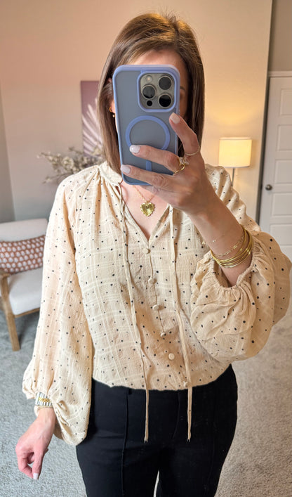 Simply Spotted Polka Dot Blouse