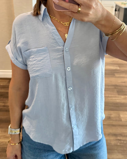 Beth Short Sleeve Button Down Shirt