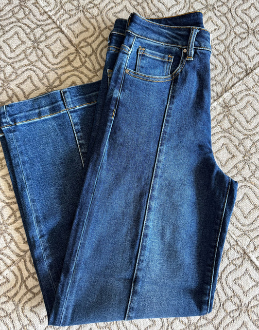 Kasey High Rise Crop Wide Jeans