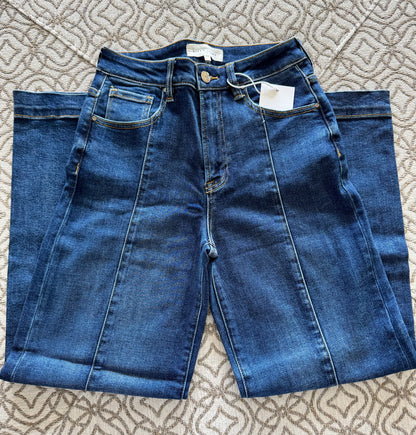 Kasey High Rise Crop Wide Jeans
