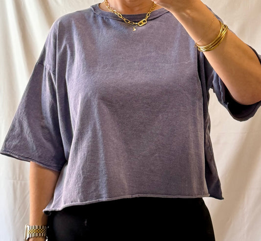 Half Rise Crew Neck Tee
