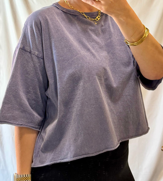 Half Rise Crew Neck Tee