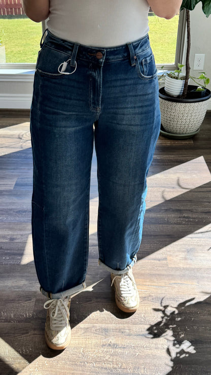 Easy High Rise Barrel Jeans