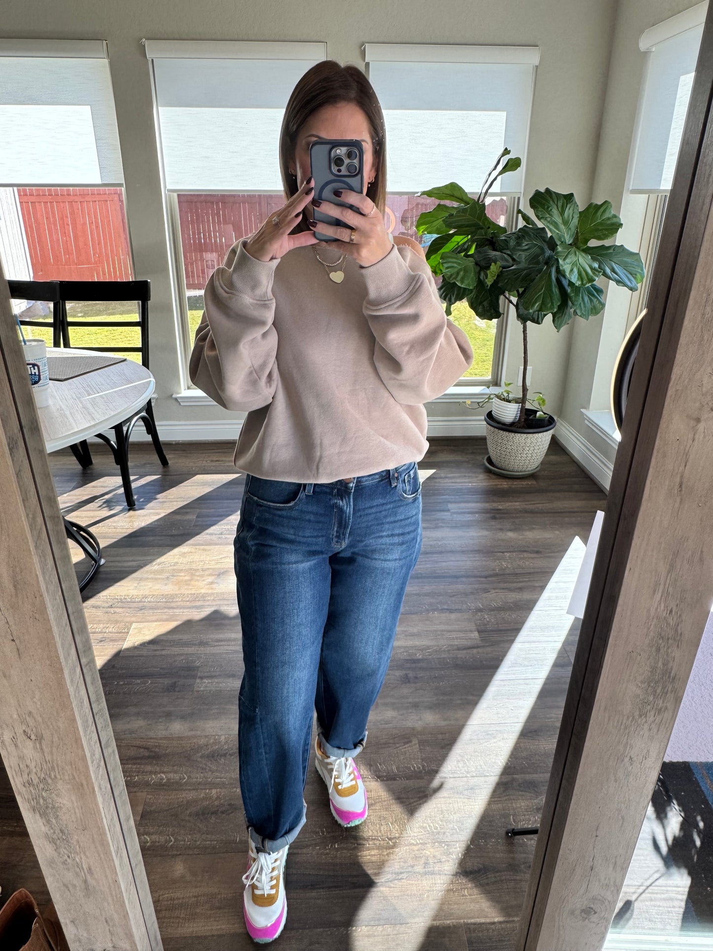 Nikki French Terry Off Shoulder Top