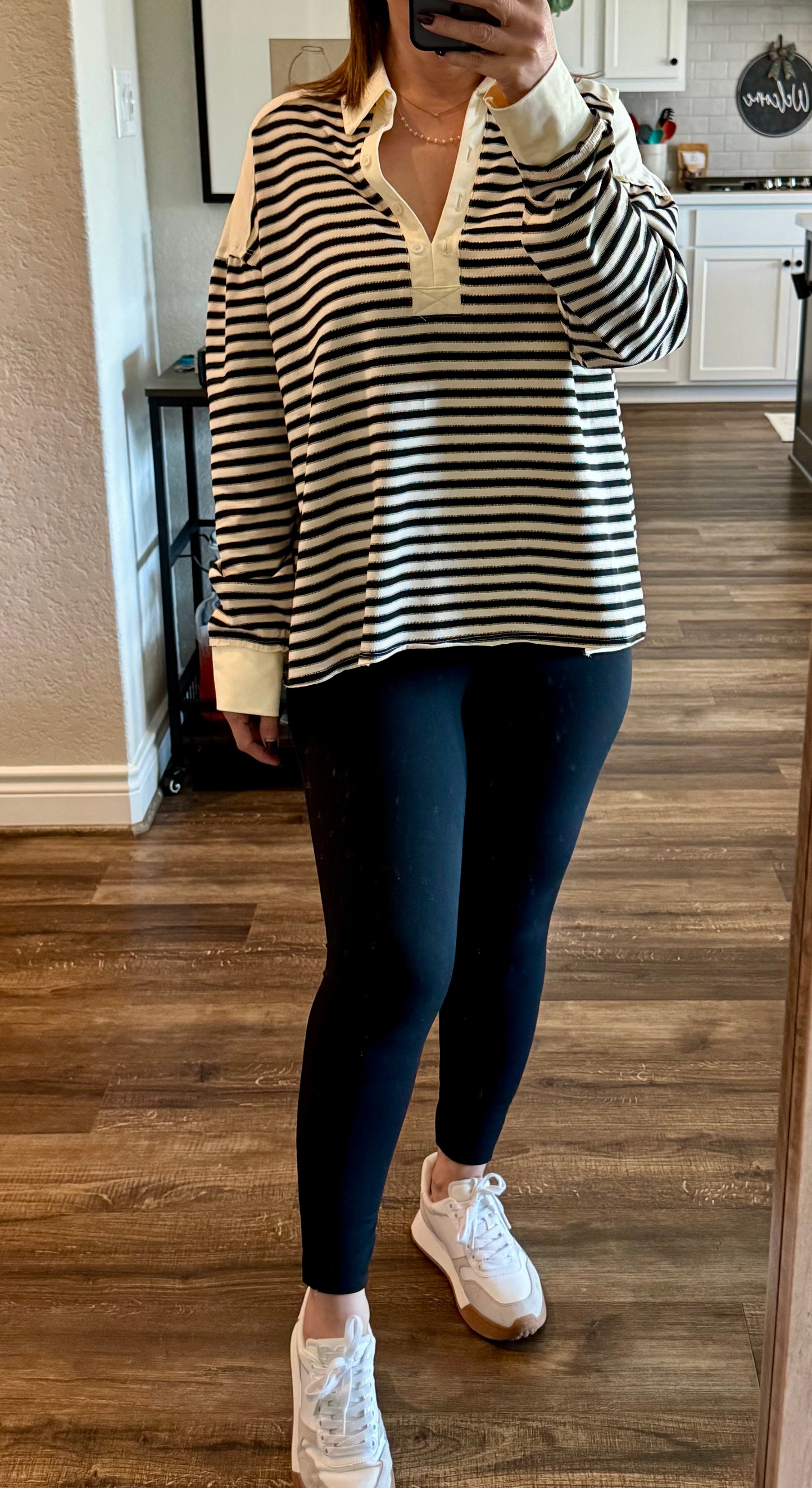 Uptown Collared Long Sleeve Top