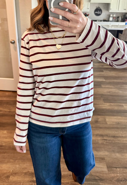 Mica Long Sleeve Stripe Tee