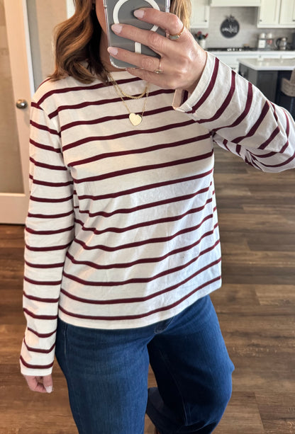 Mica Long Sleeve Stripe Tee