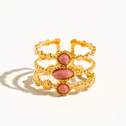 Posh Trilayer Adjustable Ring
