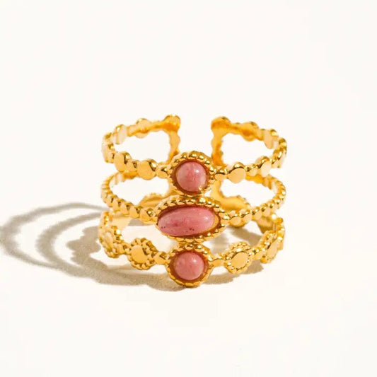 Posh Trilayer Adjustable Ring