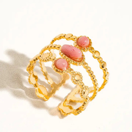 Posh Trilayer Adjustable Ring