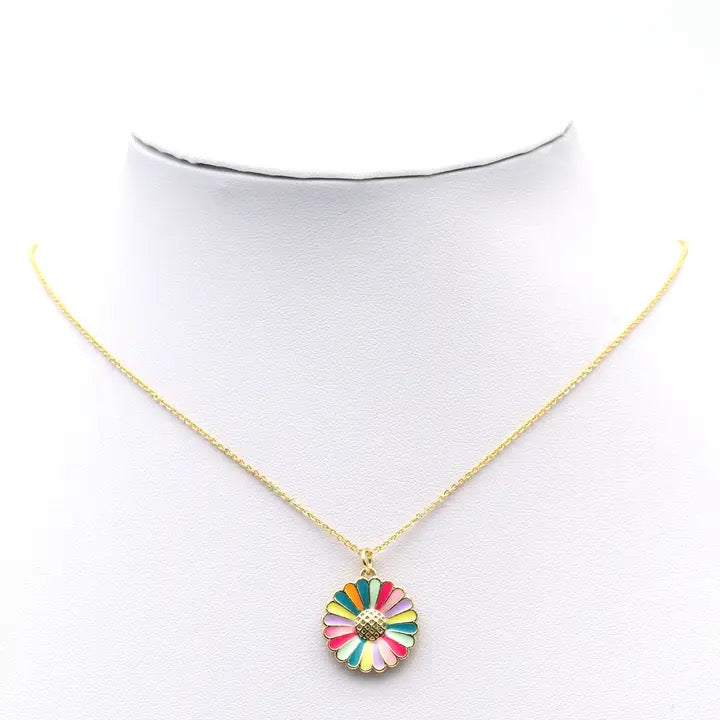 Colorful Enamel Daisy Flower Charm