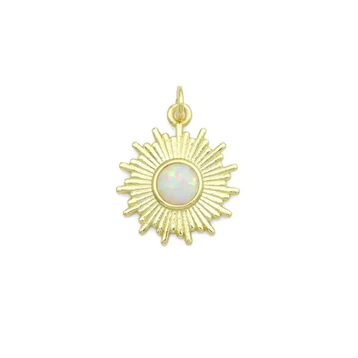 Opal Sunburst Charm