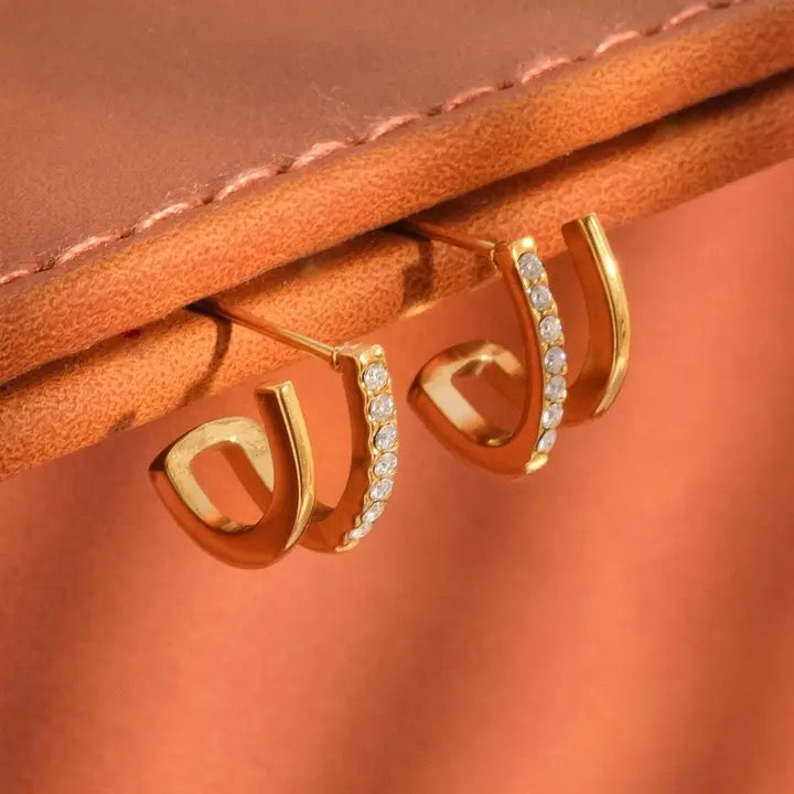 Dulce Double Hoop Stud