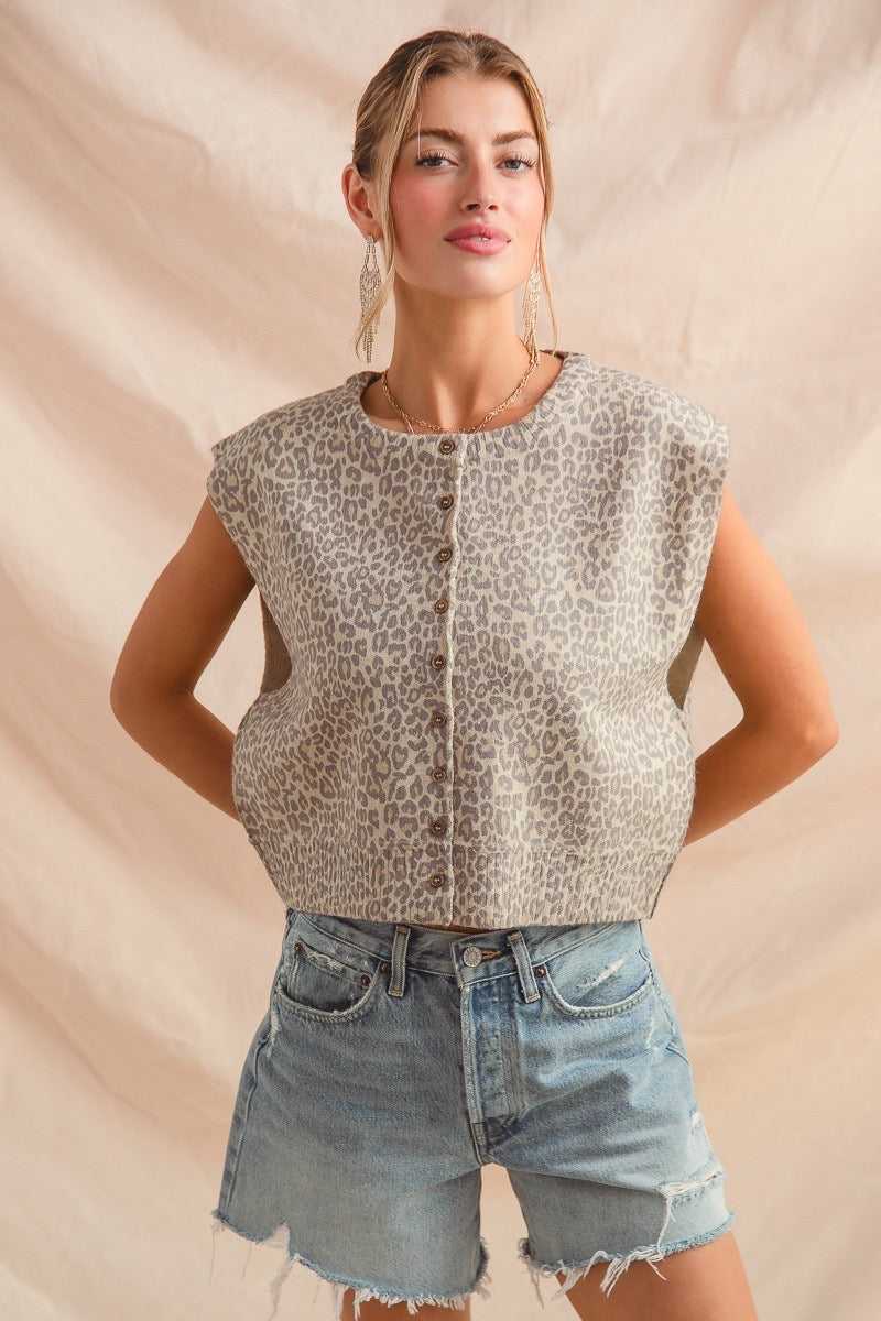 Savanna Leopard Print Vest Top