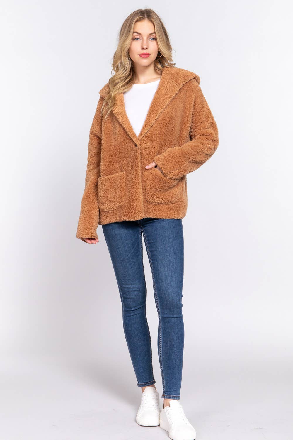 Teddy Hoodie Sherpa Jacket