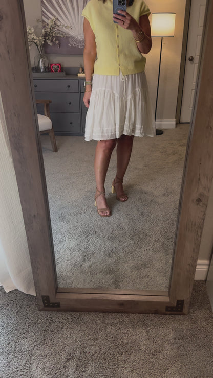 Livy Lace Trim Skirt