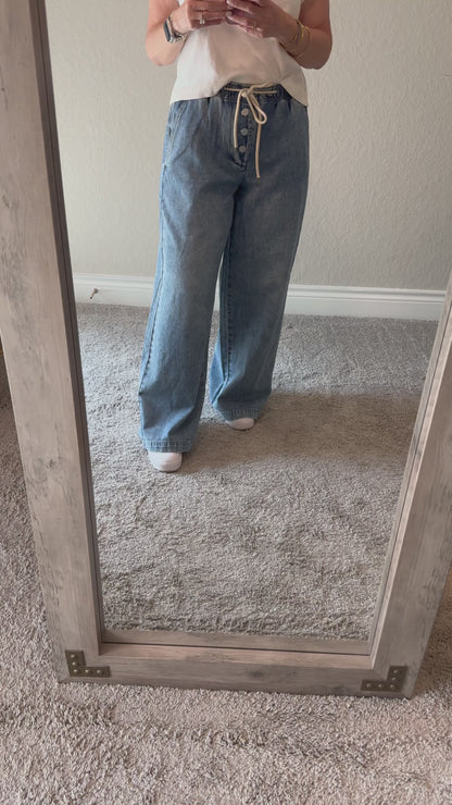 Street Flow Wide Leg Denim Pants