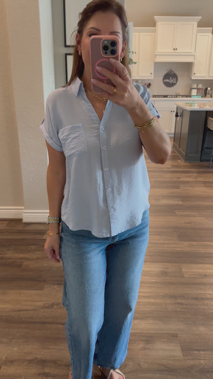 Beth Short Sleeve Button Down Shirt