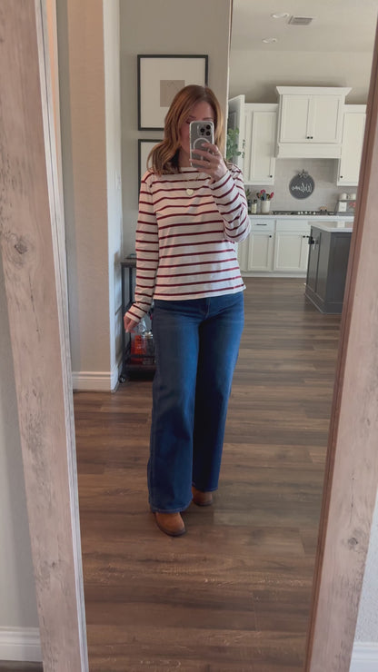 Mica Long Sleeve Stripe Tee