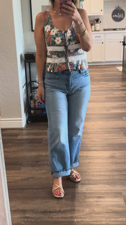 Laney Floral Sleeveless Top/FINAL SALE