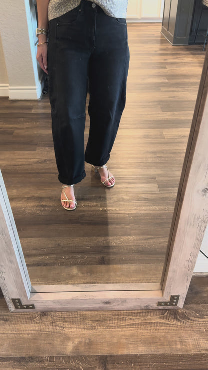 Julia High Rise Boyfriend Cuffed Barrel Jeans
