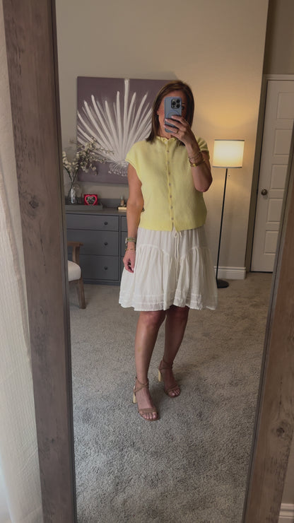 Daydream 2.0 Sweater Vest Cardigan/Butter Yellow